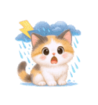 Vol.4☆【敬語/真夏】ふわふわ三毛猫（個別スタンプ：14）