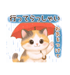 Vol.4☆【敬語/真夏】ふわふわ三毛猫（個別スタンプ：18）