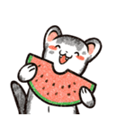 フェレットと一緒の夏（個別スタンプ：3）