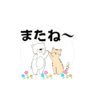 猫とくま 動くアニメ 日常（個別スタンプ：1）