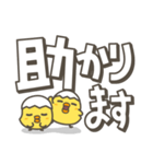 ひよこがいっぱい 毎日デカ文字スタンプ（個別スタンプ：22）