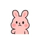 うさぎのもっちりかわいいパレード（個別スタンプ：3）