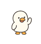 まるまる白アヒルのきもちパック（個別スタンプ：1）