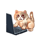 三毛猫フワフワの日常（個別スタンプ：4）