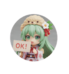 トイプードル着ぐるみみなみちゃん(丸型)（個別スタンプ：2）
