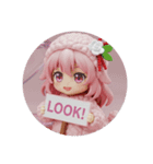トイプードル着ぐるみみなみちゃん(丸型)（個別スタンプ：4）