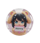 トイプードル着ぐるみみなみちゃん(丸型)（個別スタンプ：6）