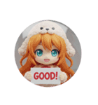 トイプードル着ぐるみみなみちゃん(丸型)（個別スタンプ：7）