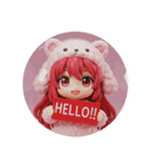 トイプードル着ぐるみみなみちゃん(丸型)（個別スタンプ：8）