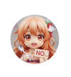 スプーンみなみちゃんカプセルトイ(丸型)（個別スタンプ：3）