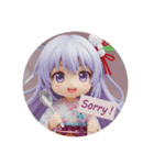スプーンみなみちゃんカプセルトイ(丸型)（個別スタンプ：8）