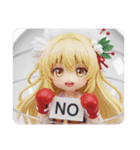ボクシングみなみちゃんカプセル(四角型)（個別スタンプ：1）