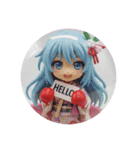ボクシングみなみちゃん(丸型)（個別スタンプ：2）