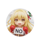 ボクシングみなみちゃん(丸型)（個別スタンプ：3）