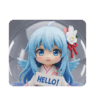 青い翼の精霊みなみちゃんカプセルトイ（個別スタンプ：1）