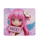 青い翼の精霊みなみちゃんカプセルトイ（個別スタンプ：4）