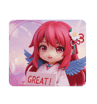 青い翼の精霊みなみちゃんカプセルトイ（個別スタンプ：5）