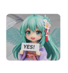 青い翼の精霊みなみちゃんカプセルトイ（個別スタンプ：7）