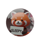 レッサーパンダカプセルトイ(丸型)（個別スタンプ：4）