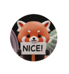 レッサーパンダカプセルトイ(丸型)（個別スタンプ：5）