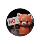 レッサーパンダカプセルトイ(丸型)（個別スタンプ：8）