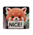 レッサーパンダカプセルトイ(四角型)（個別スタンプ：1）