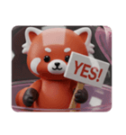 レッサーパンダカプセルトイ(四角型)（個別スタンプ：2）