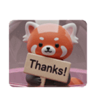 レッサーパンダカプセルトイ(四角型)（個別スタンプ：4）