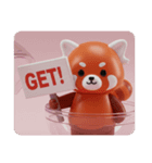 レッサーパンダカプセルトイ(四角型)（個別スタンプ：7）