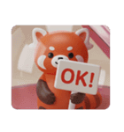 レッサーパンダカプセルトイ(四角型)（個別スタンプ：8）