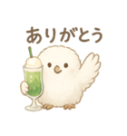 ふわふわフクロウのごあいさつ（個別スタンプ：3）