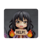心を燃やすファイヤー精霊みなみちゃん（個別スタンプ：7）