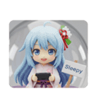 ゲームをしている精霊みなみちゃん（個別スタンプ：3）
