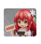 ゲームをしている精霊みなみちゃん（個別スタンプ：6）