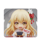 ゲームをしている精霊みなみちゃん（個別スタンプ：8）