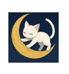 ムーンライトキャット：ふしぎな夜2（個別スタンプ：6）