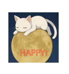 ムーンライトキャット：ふしぎな夜（個別スタンプ：3）