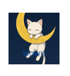 ムーンライトキャット：ふしぎな夜（個別スタンプ：4）