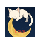 ムーンライトキャット：ふしぎな夜（個別スタンプ：6）