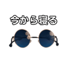 【おしゃべり用】丸サングラス（個別スタンプ：34）