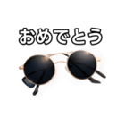 【おしゃべり用】丸サングラス（個別スタンプ：37）
