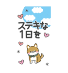 夏を感じる♡豆柴・柴犬スタンプ【BIG】（個別スタンプ：32）