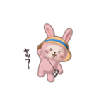 動く！ぬいぐるみうさぎ：夏（個別スタンプ：17）