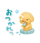 夏の日常★デカ文字★トイプードル（個別スタンプ：12）