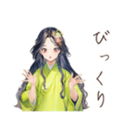 小町さんの優雅な平安夏物語（個別スタンプ：11）
