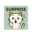 しろねこ感情スタンプ（個別スタンプ：2）