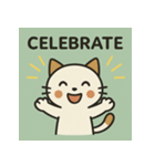 しろねこ感情スタンプ（個別スタンプ：7）