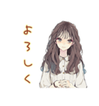 ふんわり大人女子★浴衣お祭りデート（個別スタンプ：8）