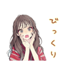 ふんわり大人女子★浴衣お祭りデート（個別スタンプ：38）