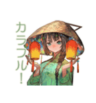 アオザイ女子と夏のベトナム（個別スタンプ：34）